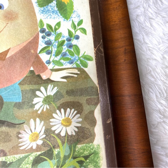 Vintage Framed Leonard Weisgard Humpty Dumpty Framed Nursery Print - Picture 3 of 8